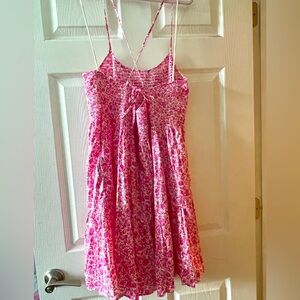 NWT Gap Barbie pink floral sundress-XL